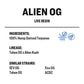 True Terpenes- Alien OG- Live Resin Hemp Derived Terps