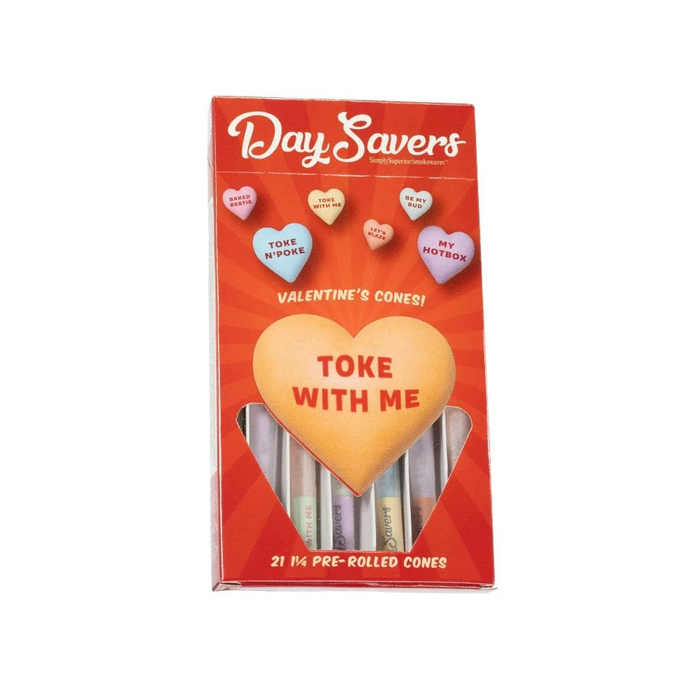 DaySavers - 84mm/26mm Lovers Pre-Rolled Cones - Refined White [21 per pack]