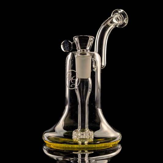 Mini Rig w/ Showerhead Perc & Coloured Base by Empirical Glass