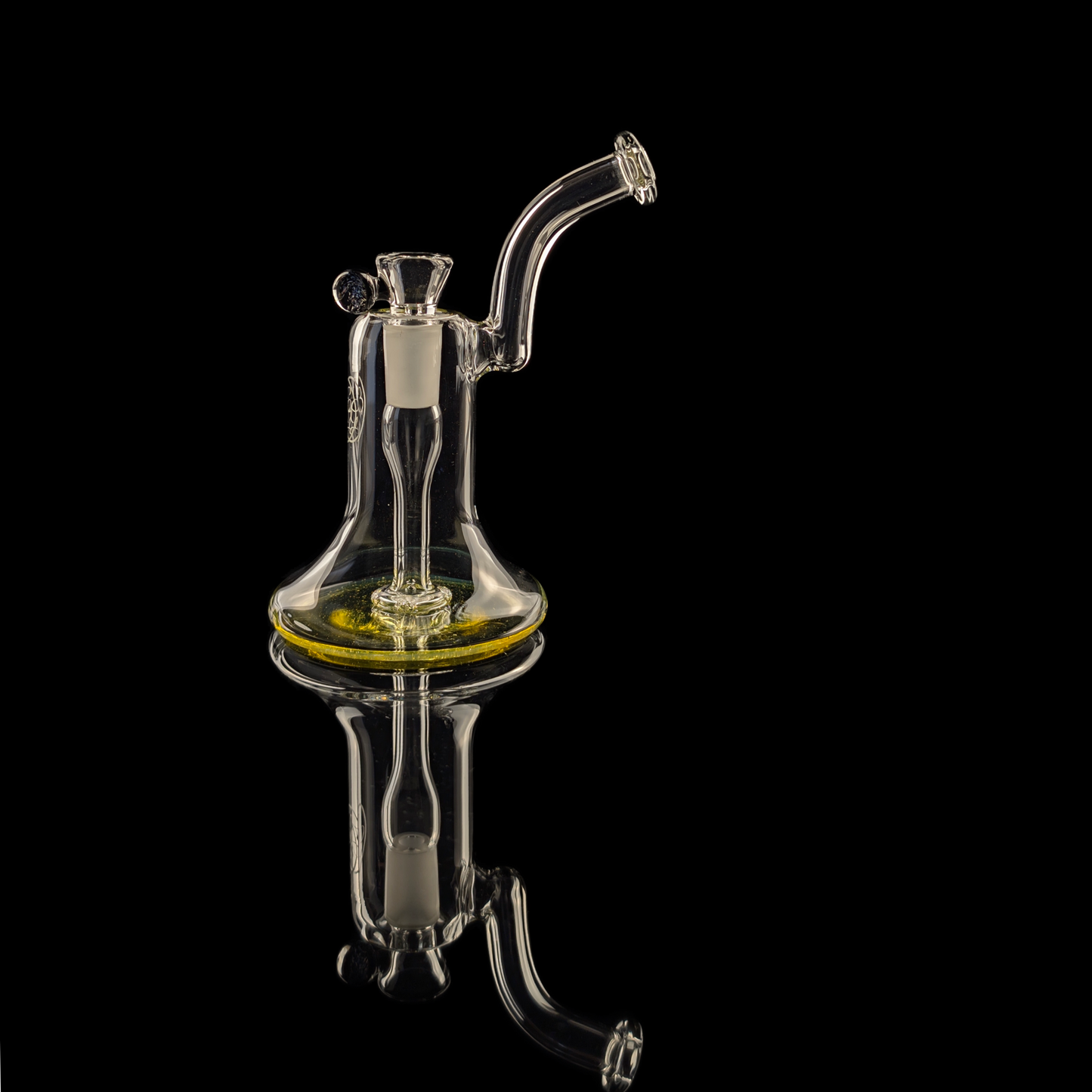 Mini Rig w/ Showerhead Perc & Coloured Base by Empirical Glass