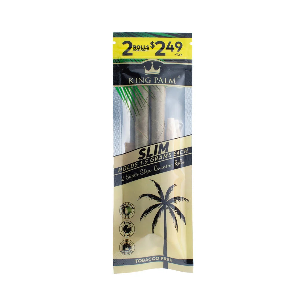King Palm Slim Rolls 2 Pack Natural