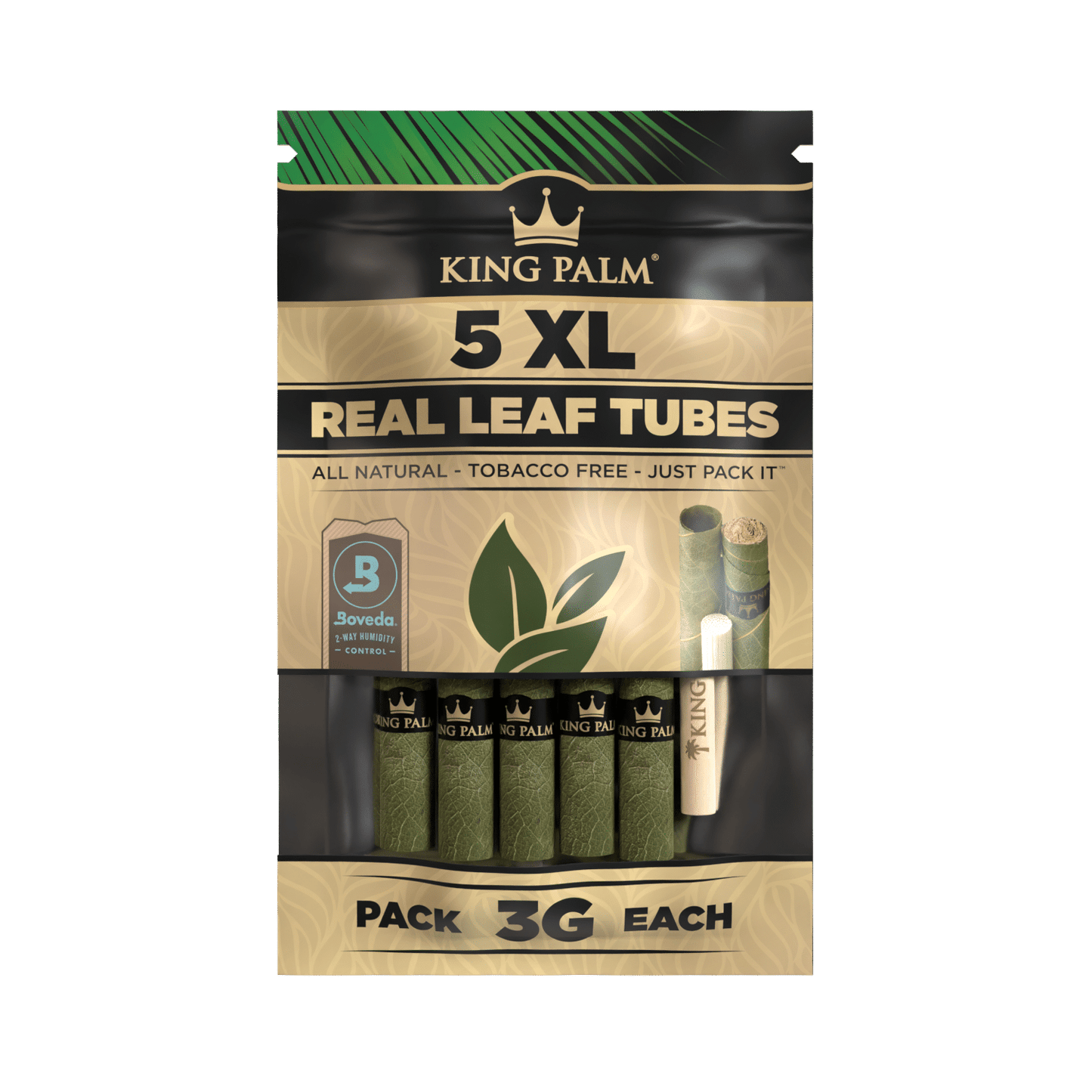 King Palm XL Rolls 5 Pack Natural