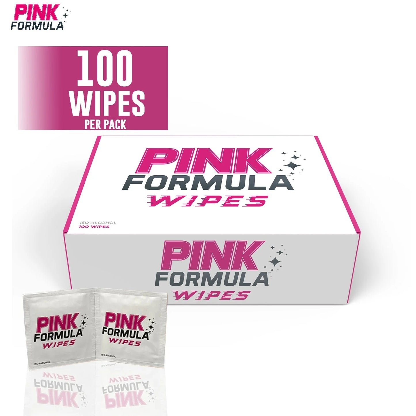 Pink Wipes - All Purpose Iso Wipes 100 pack