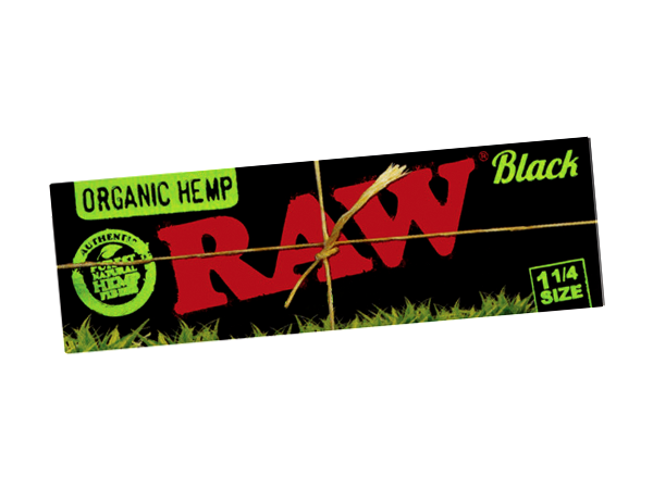 RAW Black Organic 1 1/4 Size Ultra Thin Rolling Papers