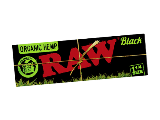 RAW Black 1 1/4 Size Ultra Thin Rolling Papers