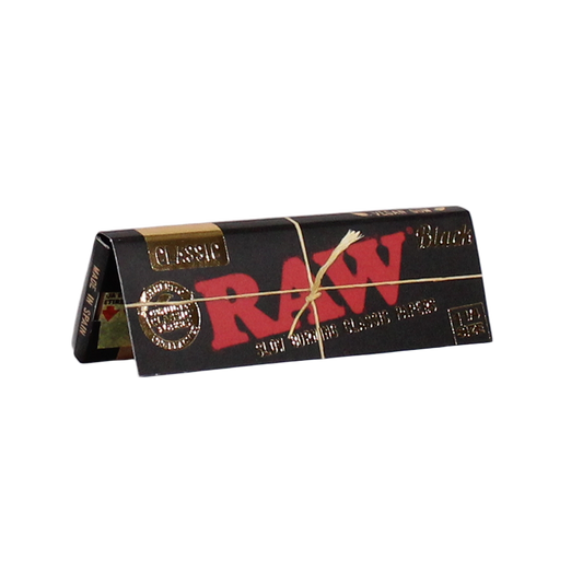 RAW Black 1 1/4 Size Ultra Thin Rolling Papers