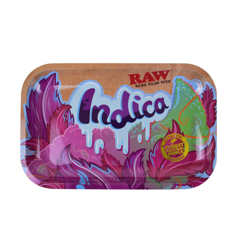 RAW Indica Rolling Tray Metal Small 27.5x17.5cm
