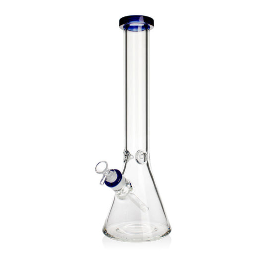 35cm Clear Glass Beaker 7mm Coloured Lip