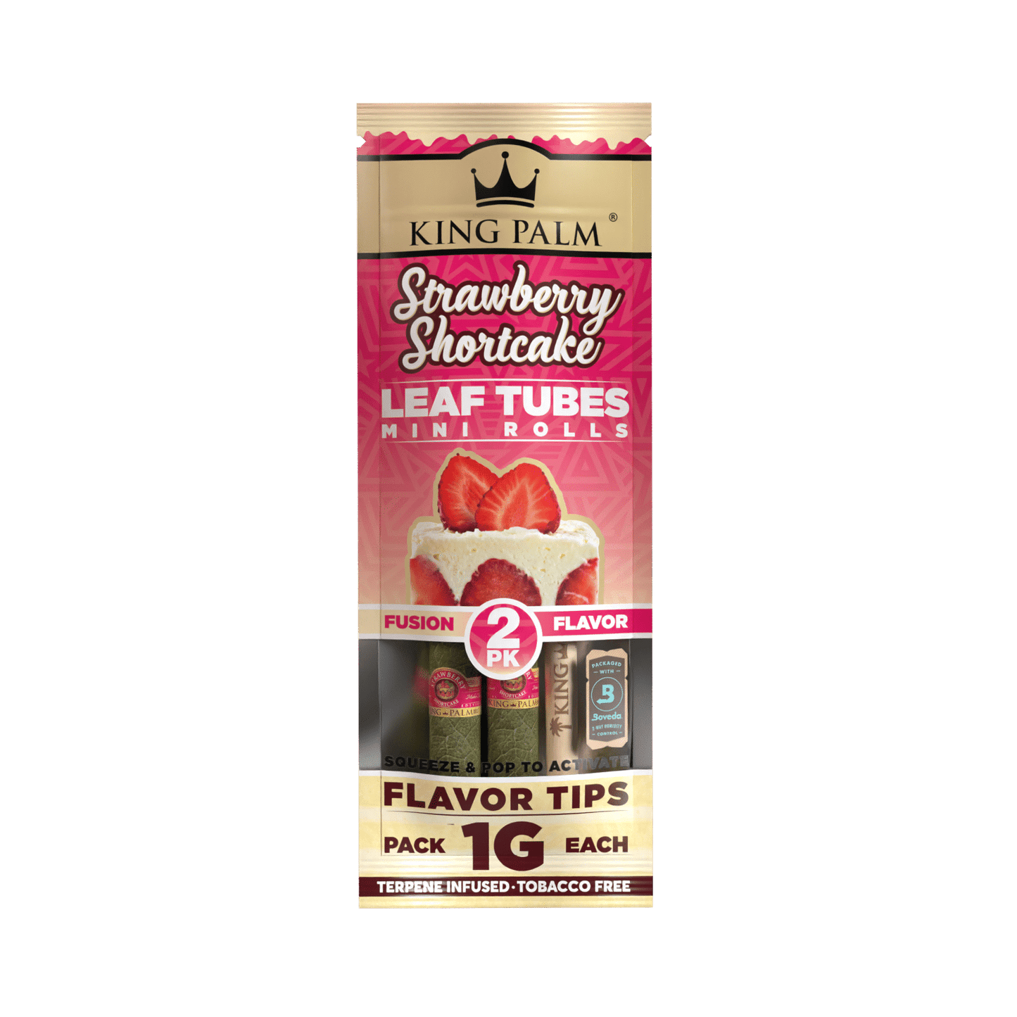 King Palm Mini Rolls 2 Pack Strawberry Shortcake