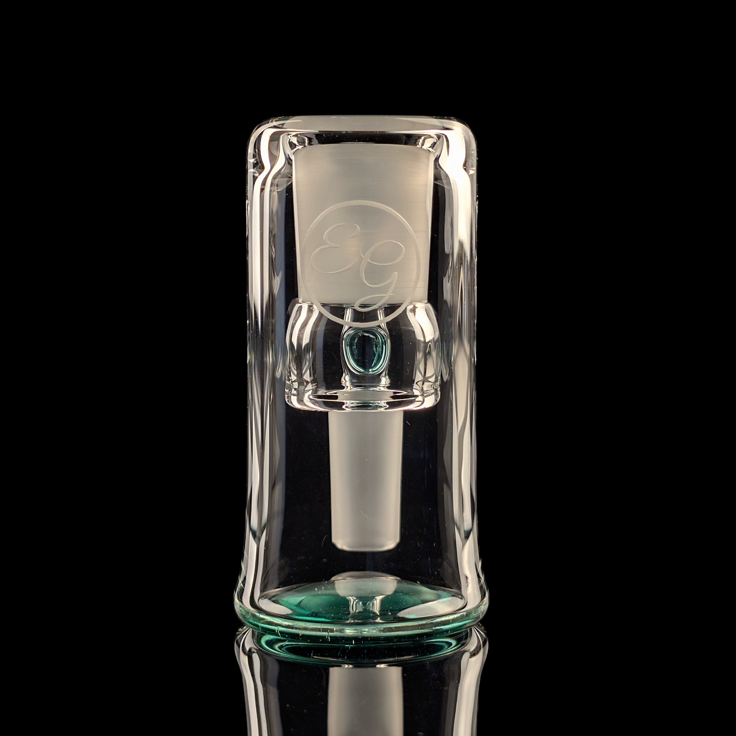 Turquoise Trash Can Ash Catcher 18mm 90° by Empirical Glass