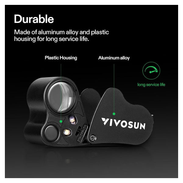 Vivosun Jewelers Loupe Magnifier 30x - 60x