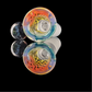 Rainbow on Clear Wig Wag Restriction Slide w/ Dichro Marble 14mm by Empirical Glass