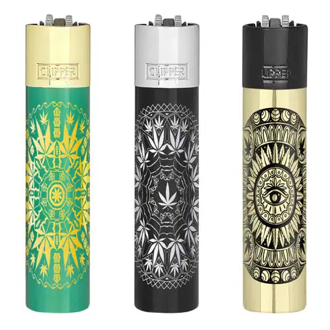 Clipper Lighter Metal Weed Mandala
