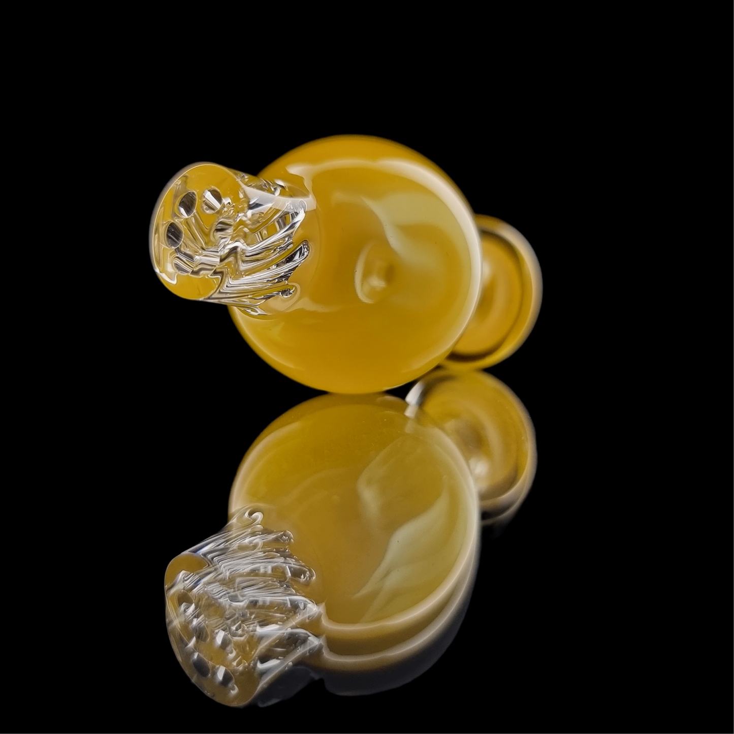 Ghosted Yellow Crayon Coloured OG Bubble Carb Cap by Gordo Scientific