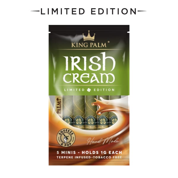 King Palm Mini Rolls 5 Pack Irish Cream