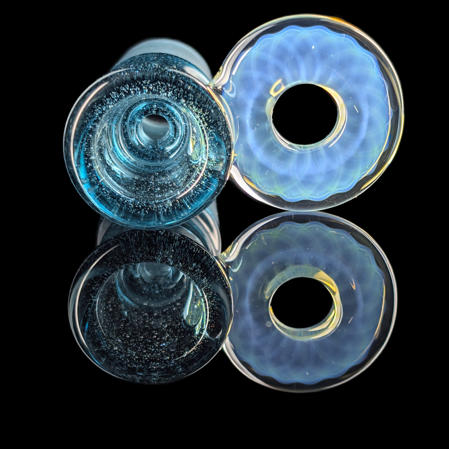 Fully Worked Restriction Slide w/ Fumicello Donut by Empirical Glass 18mm Green