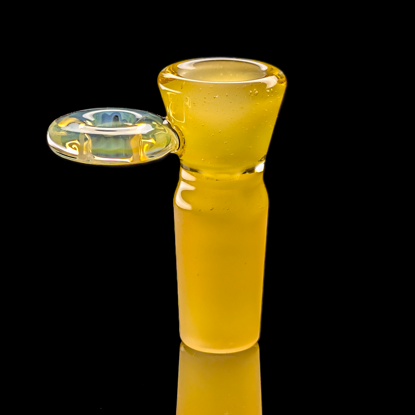 Fully Worked Restriction Slide w/ Fumicello Donut by Empirical Glass 18mm Spray Tan