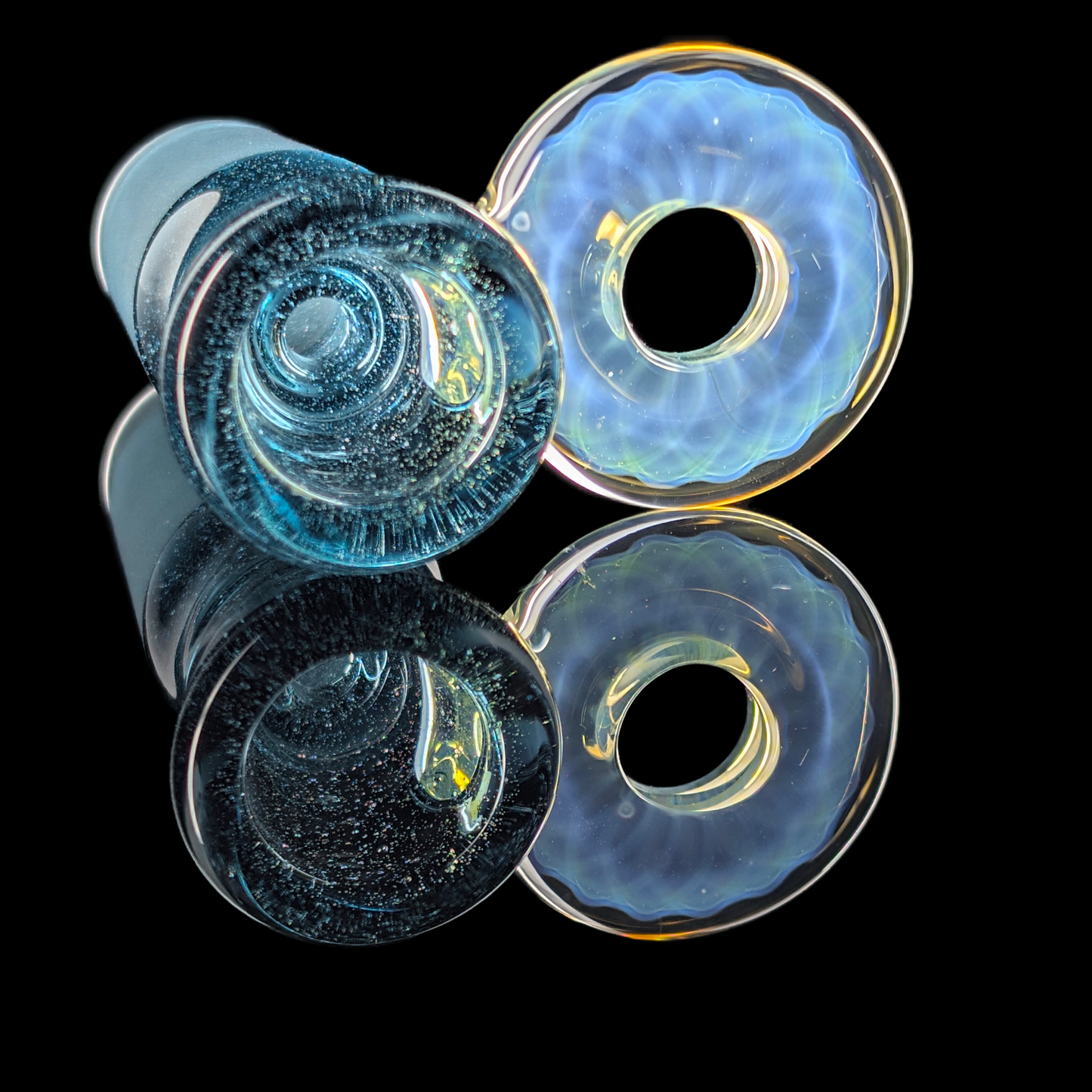 Fully Worked Restriction Slide w/ Fumicello Donut by Empirical Glass 18mm Green