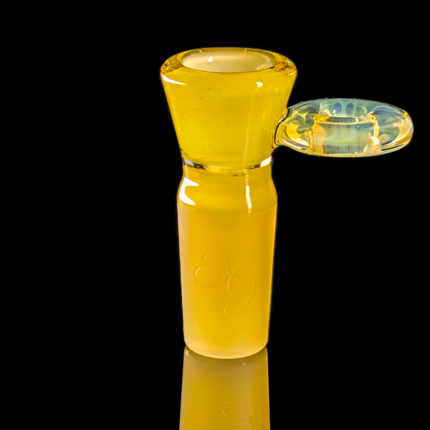 Fully Worked Restriction Slide w/ Fumicello Donut by Empirical Glass 18mm Spray Tan