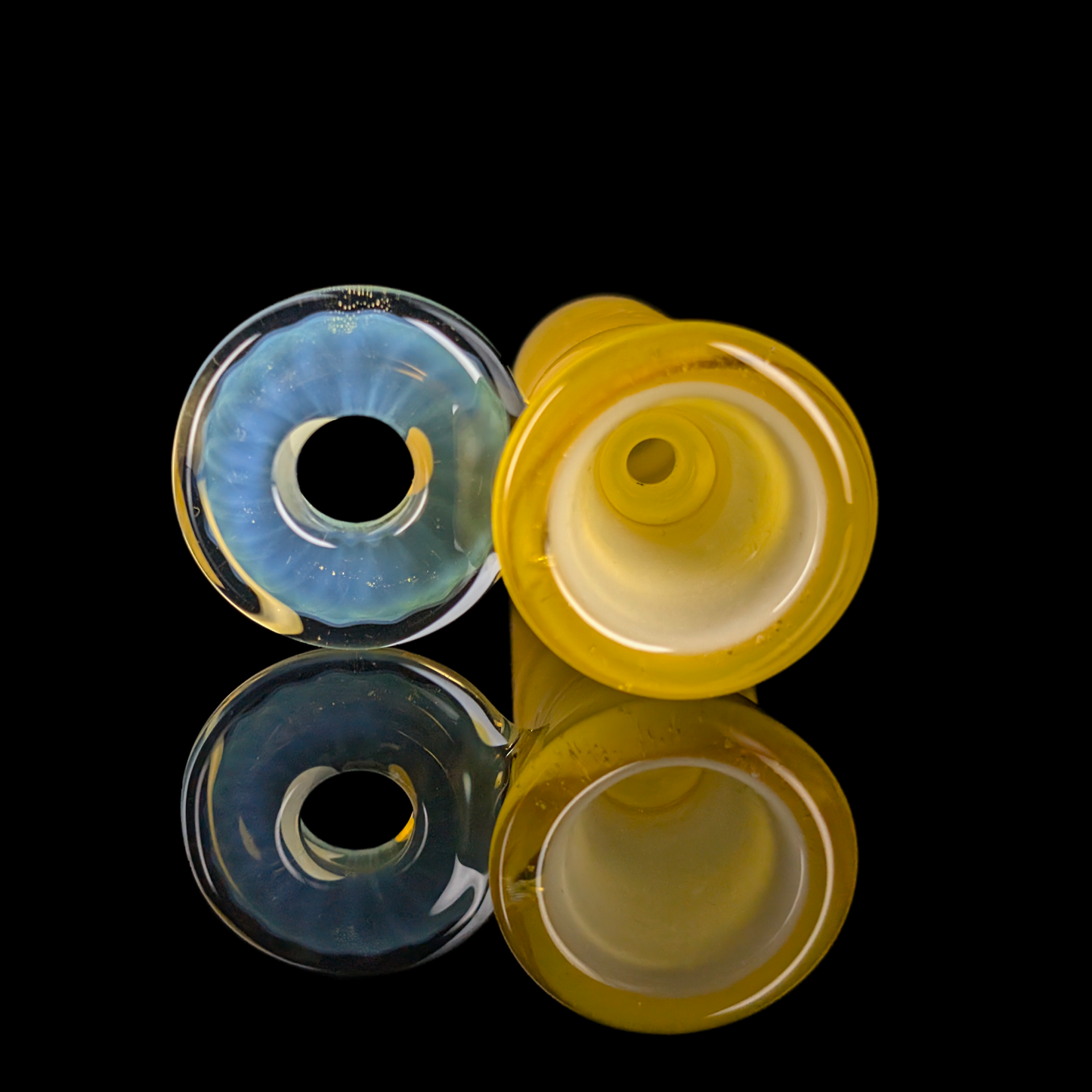 Fully Worked Restriction Slide w/ Fumicello Donut by Empirical Glass 18mm Spray Tan