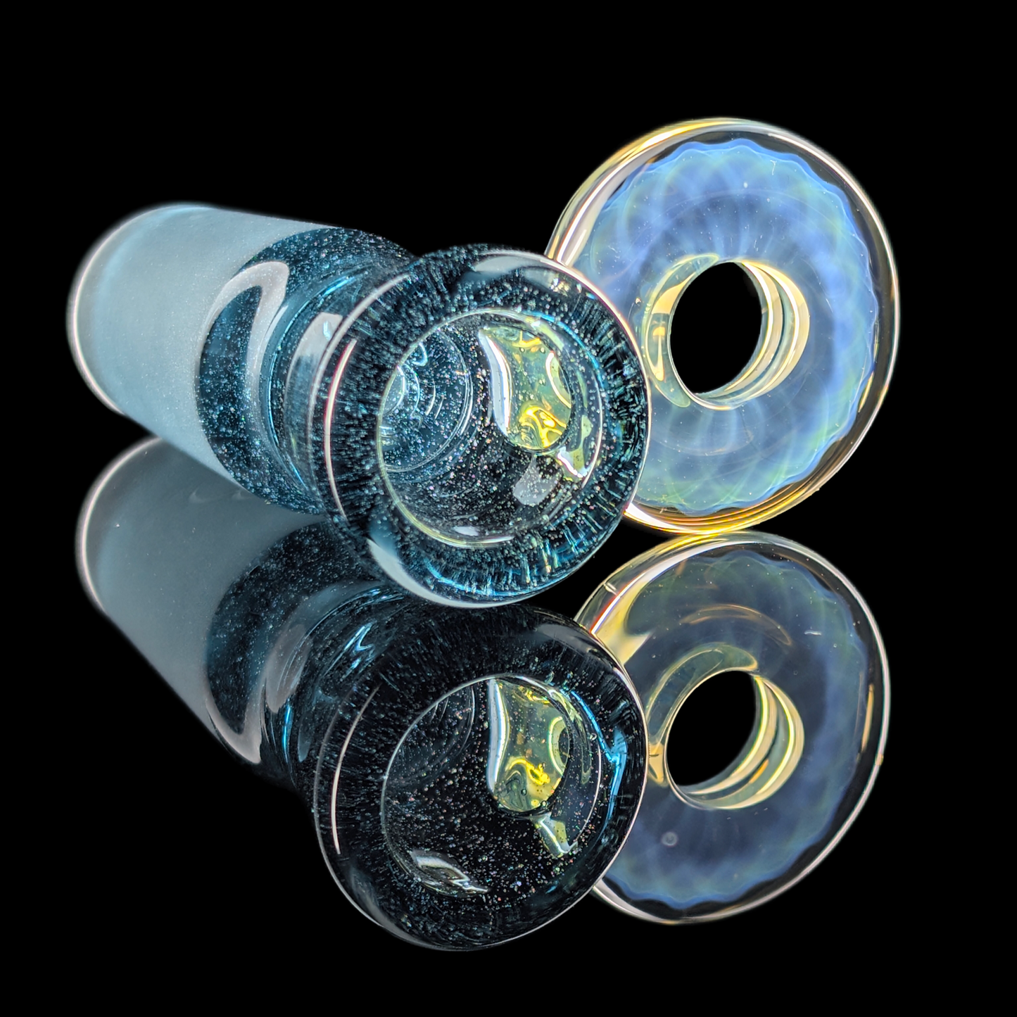 Fully Worked Restriction Slide w/ Fumicello Donut by Empirical Glass 18mm Green