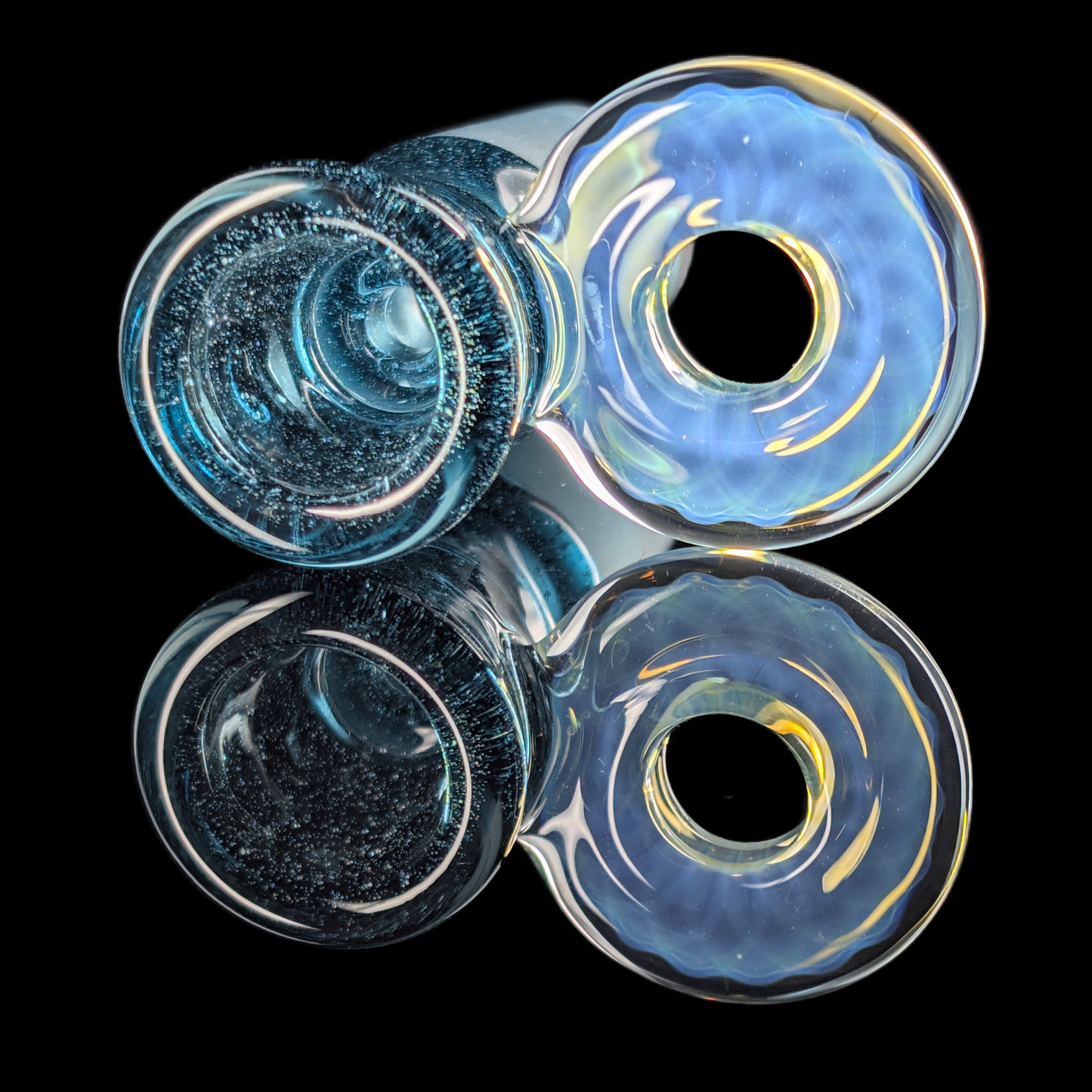 Fully Worked Restriction Slide w/ Fumicello Donut by Empirical Glass 18mm Green