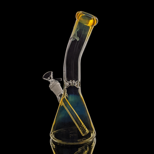 Cambio Series Bent Neck 23cm Color Change Beaker by Chameleon Glass