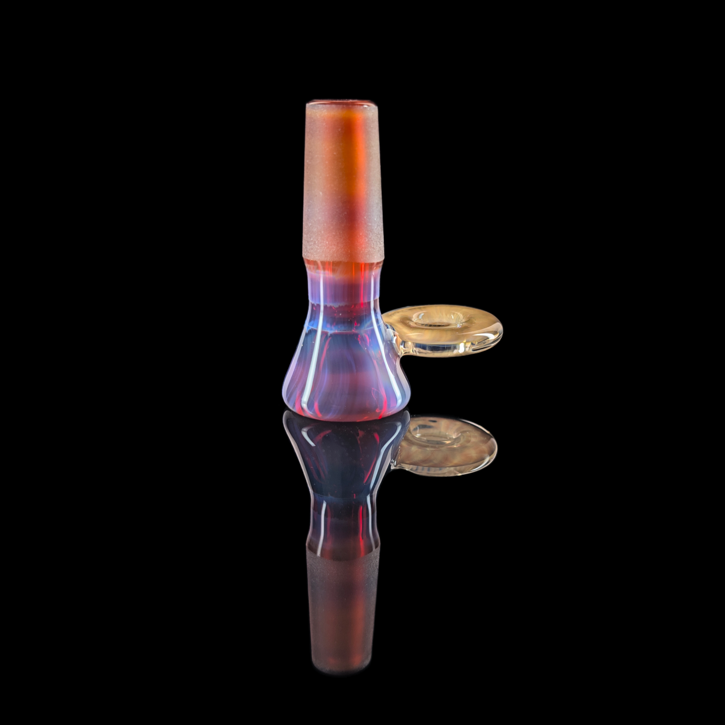 Fully Worked Restriction Slide w/ Fumicello Donut by Empirical Glass 14mm Amber Purple
