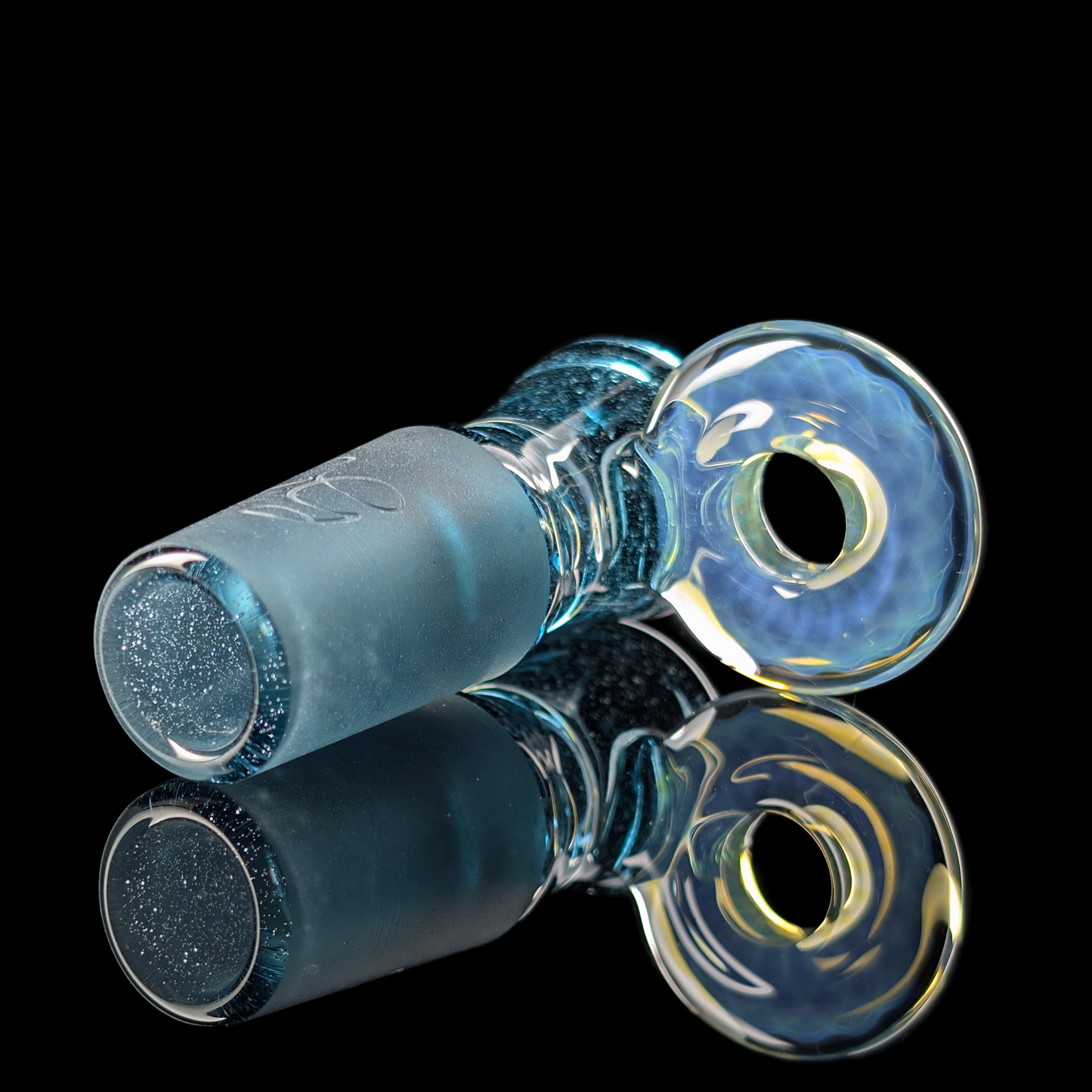 Fully Worked Restriction Slide w/ Fumicello Donut by Empirical Glass 18mm Green