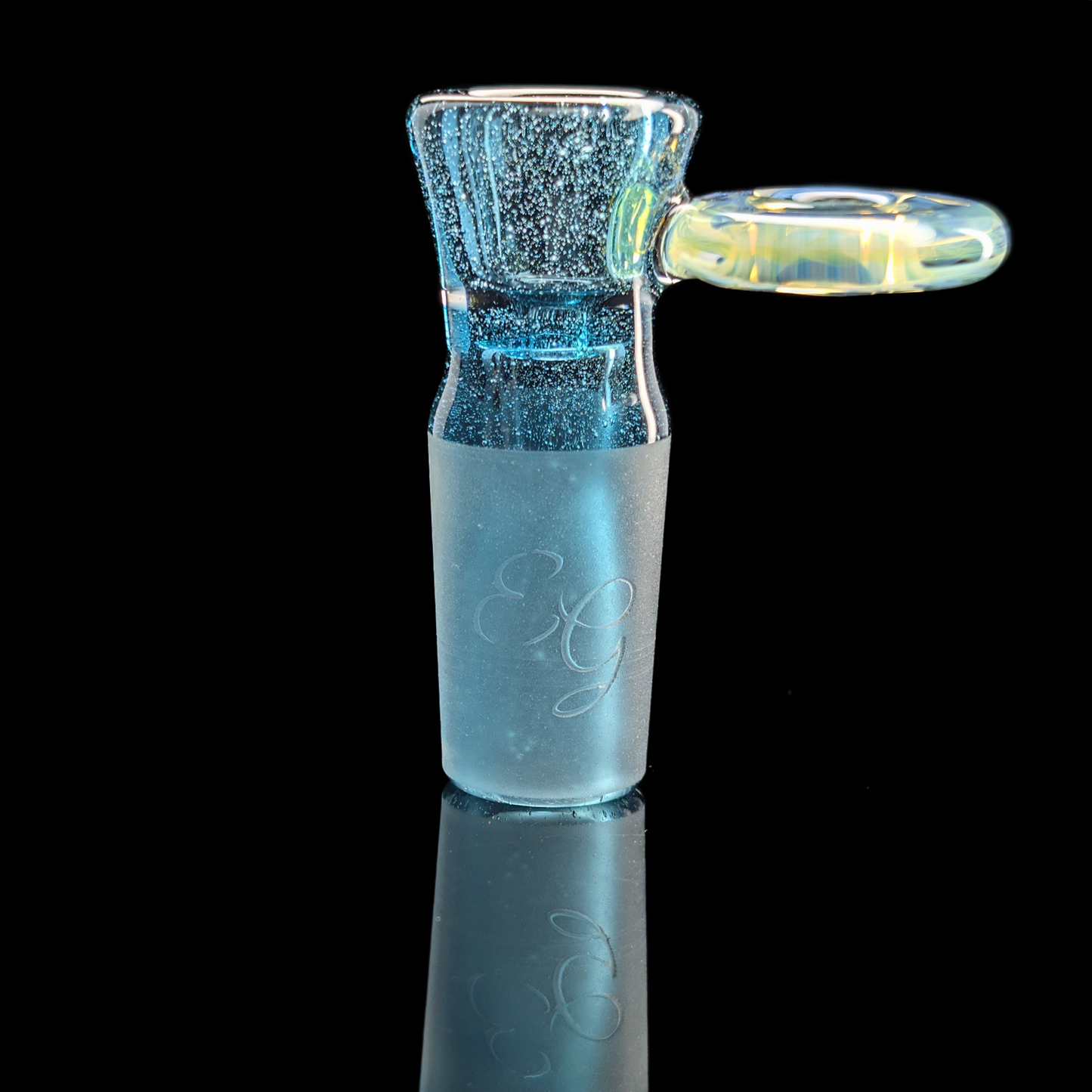 Fully Worked Restriction Slide w/ Fumicello Donut by Empirical Glass 18mm Green