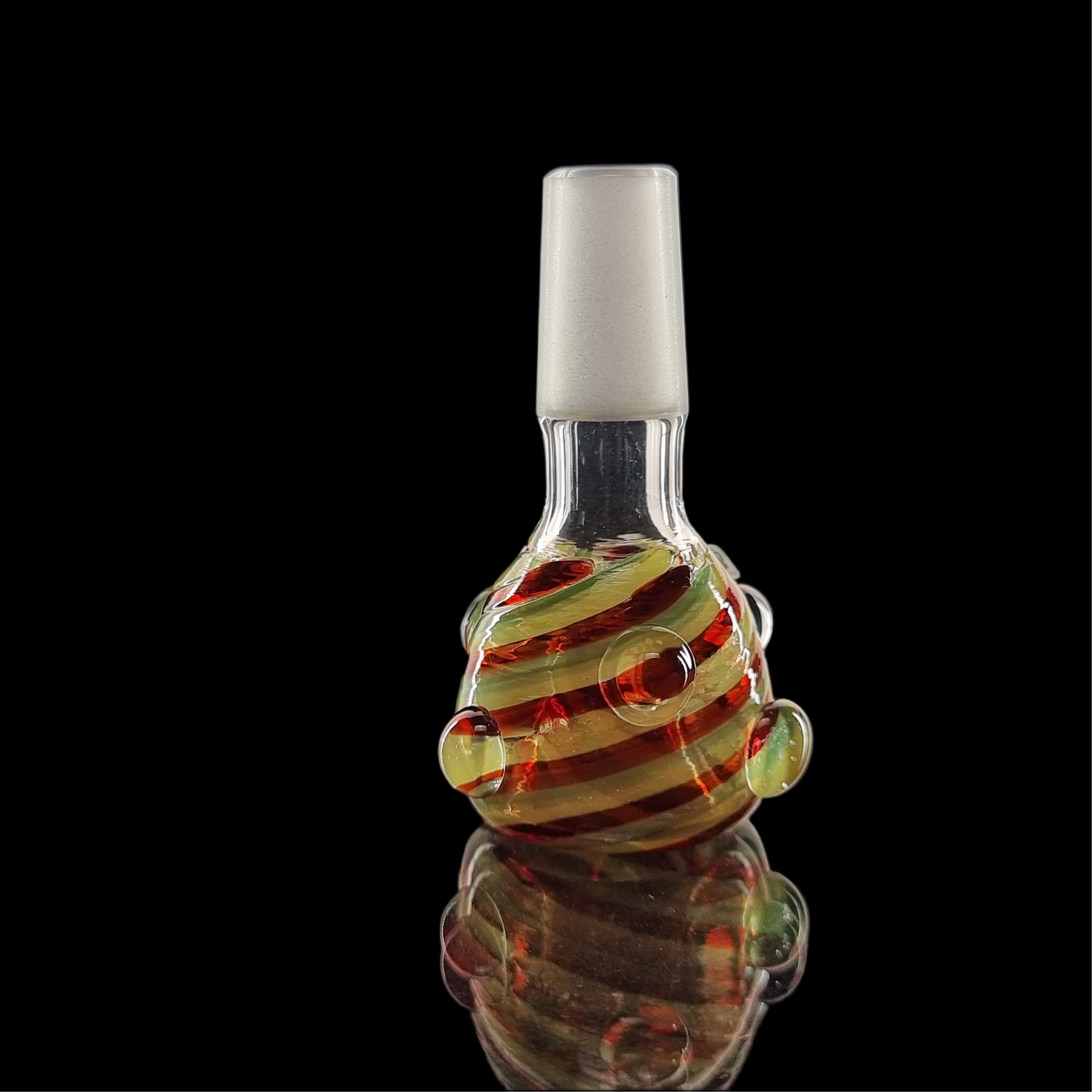 Full Colour Rasta Push Bowl 14mm by Chameleon Glass