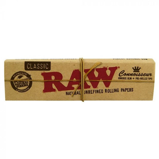 RAW King Size Slim Connoisseur Papers + Pre-Rolled Filter Tips