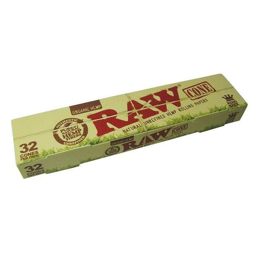 RAW Organic 1 1/4 Pre-Rolled Cones 32 pack