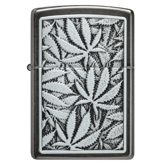 Zippo Cannabis Emblem Grey