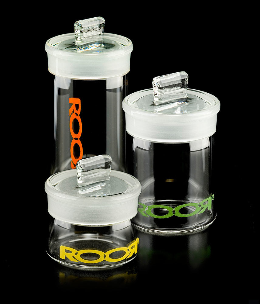 ROOR Glass Jars 37mm Diameter Glass On Glass 3 Sizes