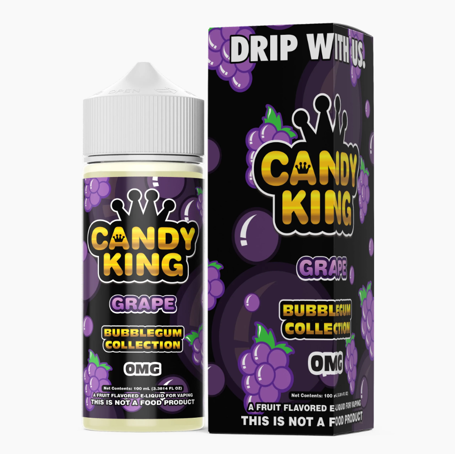 Candy King Grape Bubblegum 0mg E-Juice