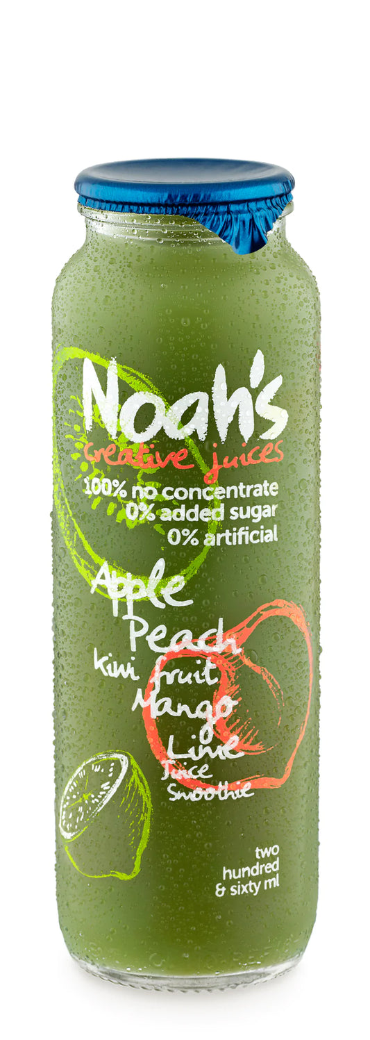 Noah's Apple, Peach, Kiwi, Mango & Lime Green Smoothie