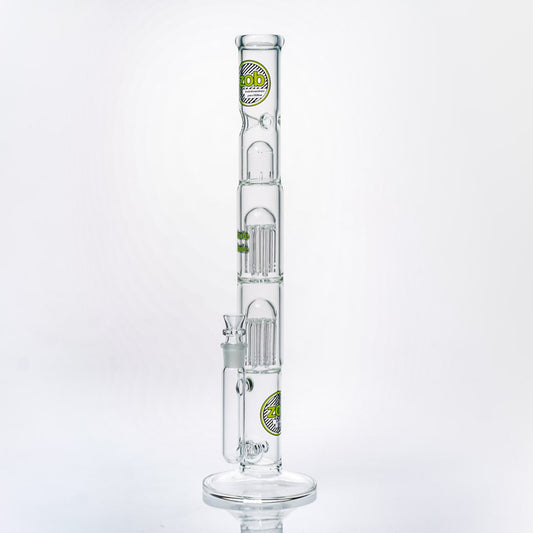 Zob Glass 45cm Mini Straight Tube with Double Tree Percolators