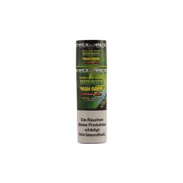 Cyclone Mean Green Pre-Rolled Herb Cone Blunts w/ Dank 7 Tip 2 Pack Tobacco Free