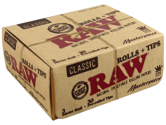 RAW Classic Masterpiece Kingsize Rolls & Tips