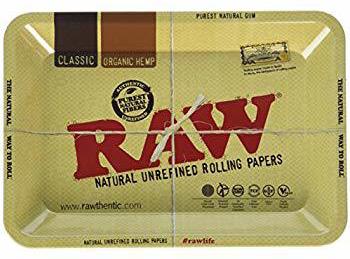 RAW Rolling Tray Metal Mini RAW Design 18x12.5cm