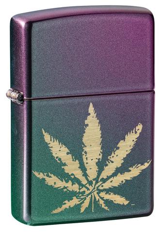 Zippo Iridescent Cannabis Leaf