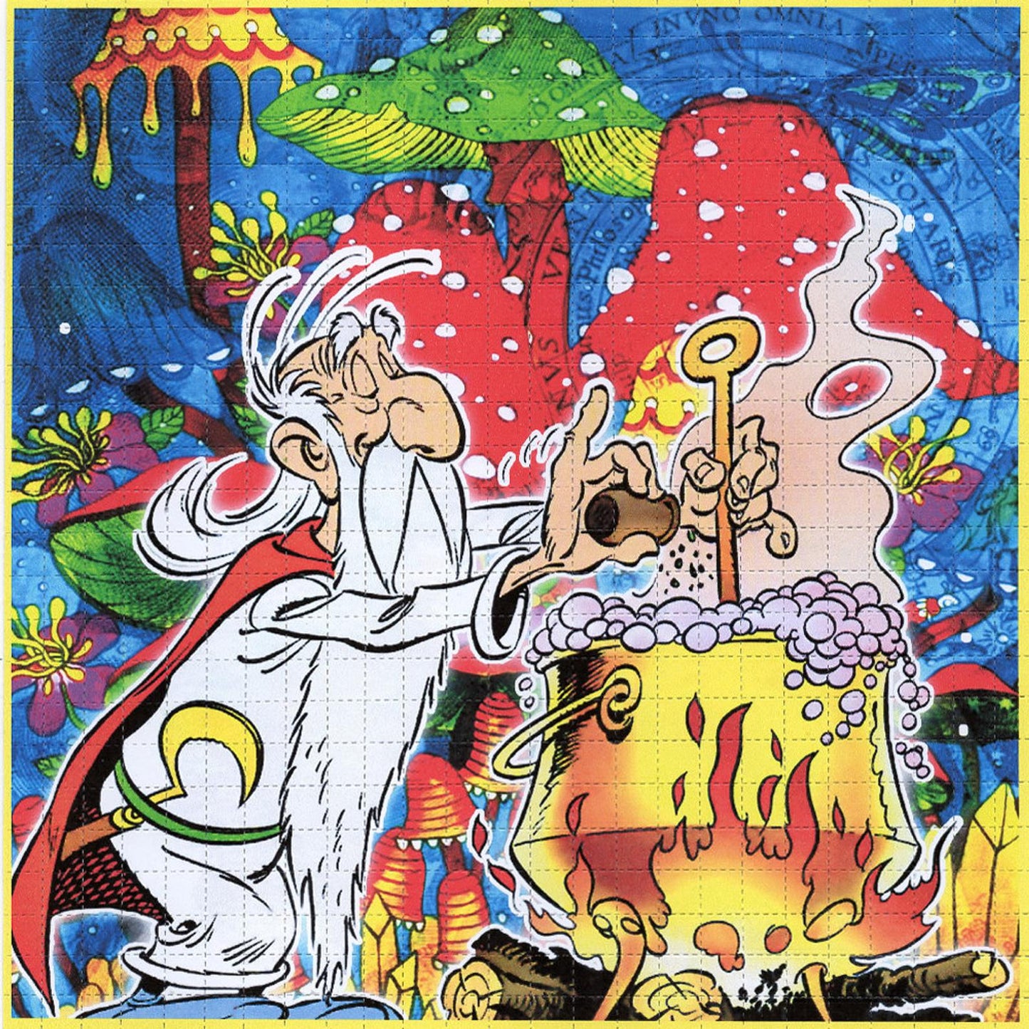 Framed Getafix Mirakulix 16cm x 16cm Blotter Art