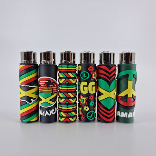 Clipper Lighter Hello Jamaica Hand Sewn Pop Cover Large