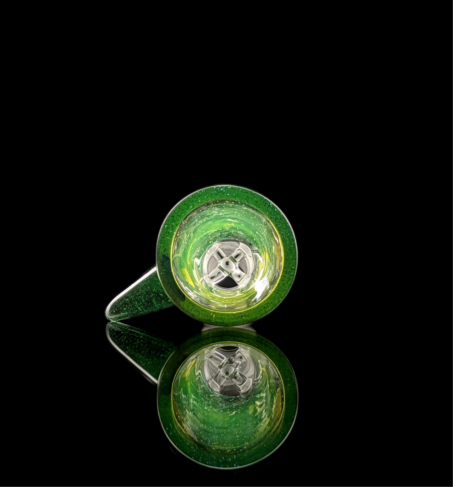 14mm Male Mathematix Glass Tri Coloured 4 Hole Pinch Bowl w/ Hook