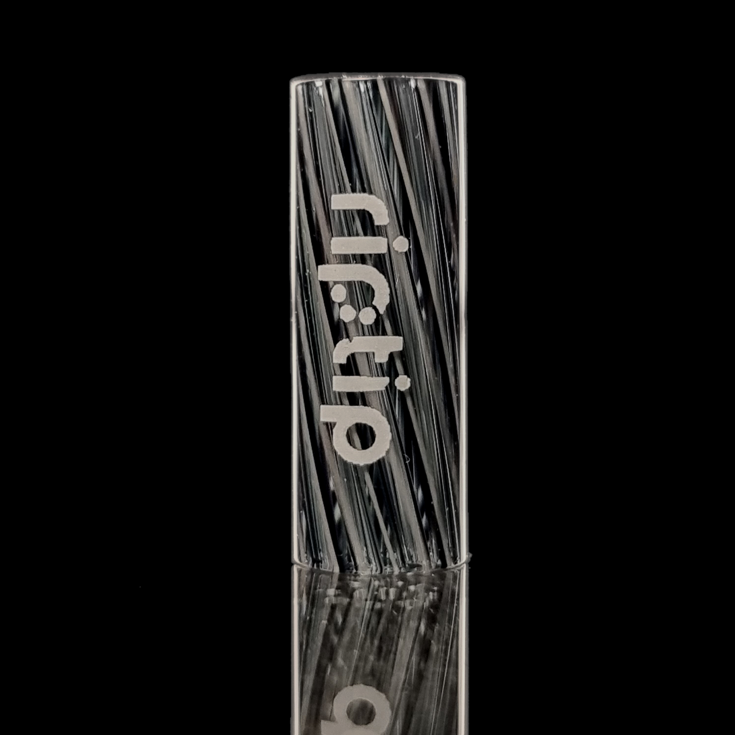 Black & Grey Pinstripe Coloured RipTips by Gordo Scientific - Coloured Glass Filter Tips