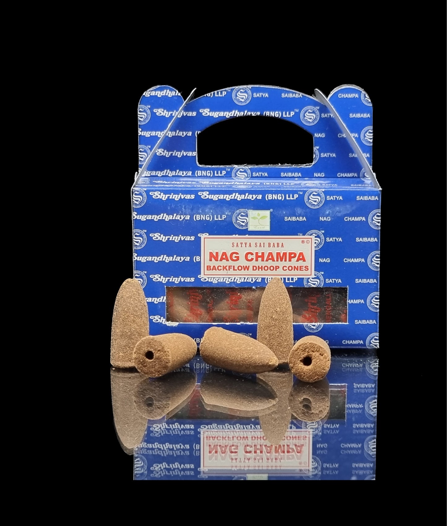 Nag Champa Backflow Dhoop Incense Cones 24 per Pack