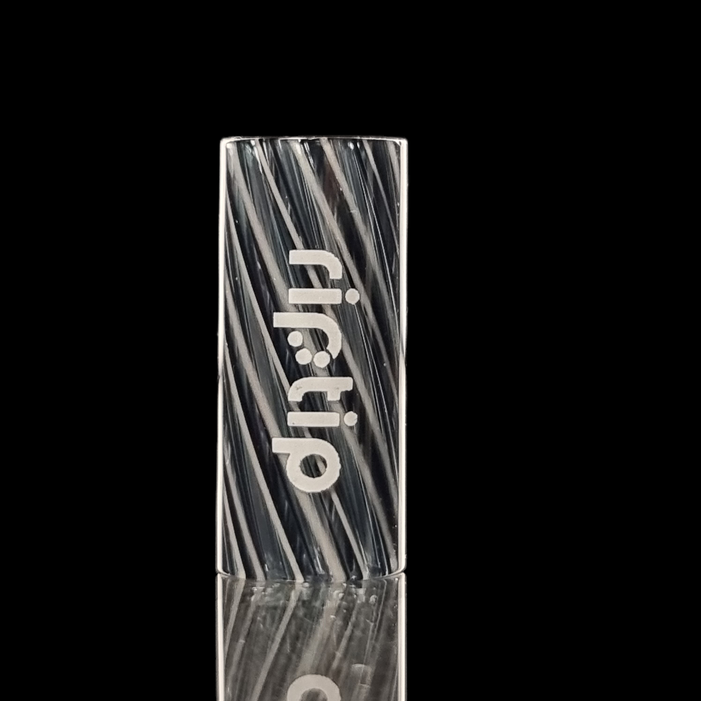 Black & Grey Pinstripe Coloured RipTips by Gordo Scientific - Coloured Glass Filter Tips