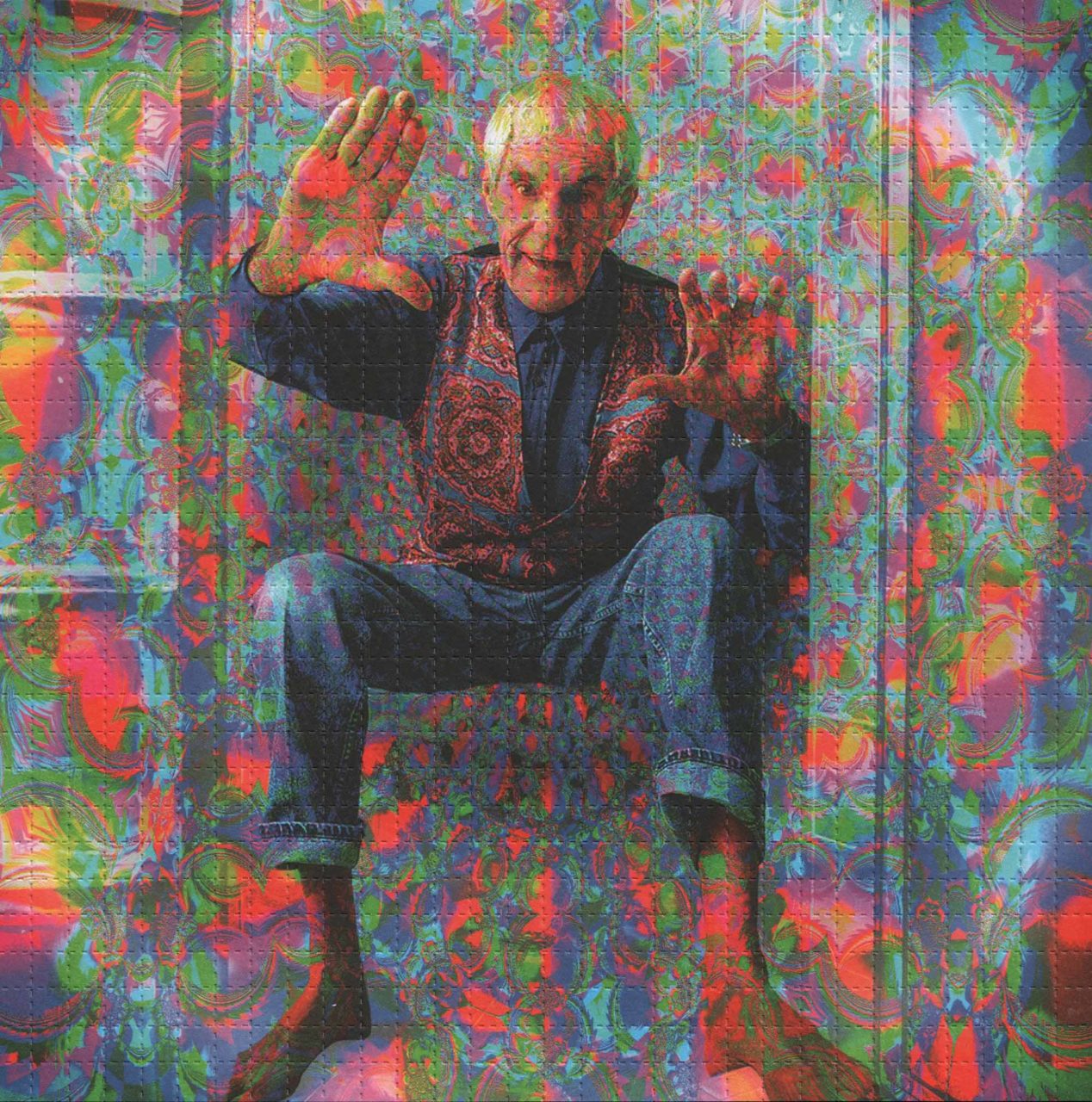 Framed Tripping Leary 19cm x 19cm Blotter Art